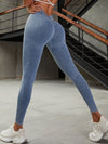 ZASUWA Female Denim Deep V Back Scrunch Bum Twist Cross Back Tracksuit
