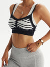 ZASUWA Female Two-piece Hollow Out Quick Dry Sports Bras