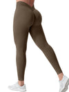 ZASUWA Female Seamless Solid Color V-shaped Waist Leggings