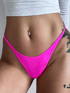 ZASUWA Female Sexy Silk Solid Color Print T-Back Panties