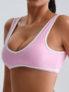 ZASUWA Female Backless Quick Dry Contrast Color Sports Bras