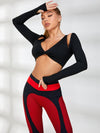 ❤ZASUWA Female Pop Style Contrast Color Leggings