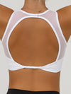 ZASUWA Female Solid Color Hollow Out Mesh Splicing Twist Sports Bras