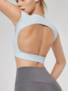 ZASUWA Female Sexy Solid Color Backless with Pads Cropped Tank
