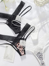 ZASUWA Female Leopard Print Sexy Lace Ultra-thin Thongs