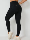 ZASUWA Female High-waisted Adjustable Strap Solid Color Elastic Tight Basic Yoga Leggings