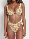 ZASUWA Female Sexy Natural Texture Print Bikini Set