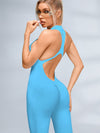 ZASUWA Female Zipper Backless Scrunch Bum Jumpsuit