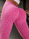 ZASUWA Female Deep V Back Leopard Print Leggings