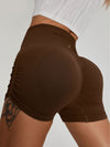 ZASUWA Female Ribbed Scrunch Bum Quick-drying Spandex Gym Booty Shorts