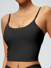 ZASUWA Female U Collar Backless Adjustable Strap Solid Color Sports Bras