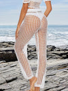 ZASUWA Female Fishnet Hollow Out Beach Pants Swimwear Cover-up Without Bikini Set
