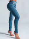 ZASUWA Female Sexy Denim Elastic Tight Pocket Cargo Leggings