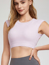 ZASUWA Female Sexy Solid Color Backless with Pads Cropped Tank