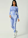 ZASUWA Female Quick Dry Warm Contrast Color Elastic Tight Ski Tracksuit