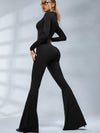 🖤ZASUWA Female Trendy Zipper Flare Body-fit Jumpsuit