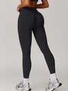 ZASUWA Female Seamless Solid Color Elastic Tight Push Up Design Leggings