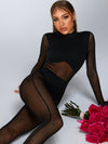 🖤ZASUWA Female Sexy Mesh Jumpsuit
