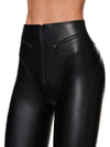 ❤ZASUWA Female PU Zipper Fly-eye Hip-lift Leggings