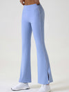 ZASUWA Female Flare Hip-lift High-waisted Split Pants