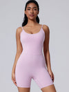 ZASUWA Female Backless Solid Color Elastic Tight Romper