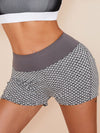 ZASUWA Female Honeycomb Pocket Peach Hip Spandex Gym Booty Shorts