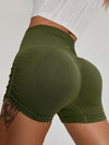 ZASUWA Female Ribbed Scrunch Bum Quick-drying Spandex Gym Booty Shorts