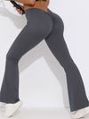 ZASUWA Female V-shaped Waist Scrunch Bum Quick-dry Flare Leggings
