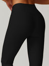 ZASUWA Female Ribbed High-waisted Hip-lift Quick Dry Elastic Tight Leggings