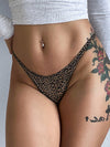 ZASUWA Female Sexy Silk Solid Color Print T-Back Panties
