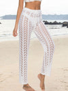 ZASUWA Female Sexy Fishnet Hollow Out Beach Pants Swimwear Cover-up Without Bikini Set