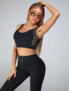 ZASUWA Female Leopard Print Cross Back Sports Bras