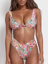 ZASUWA Female Sexy Natural Texture Print Bikini Set