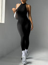 ZASUWA Female Backless Halter Deep V Back Jumpsuit