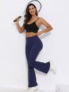 ZASUWA Female V-shaped Waist Scrunch Bum Quick-dry Flare Leggings
