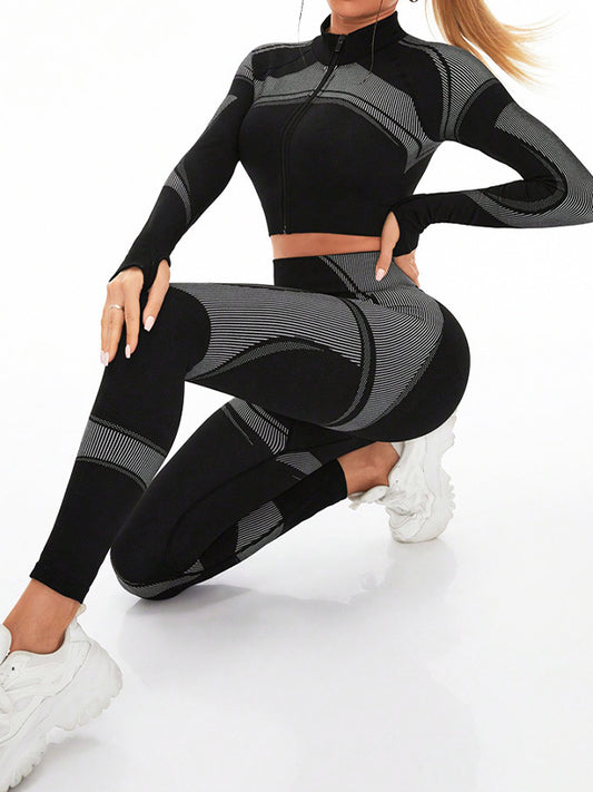 ZASUWA Female Scrunch Bum Seamless Elastic Tight Quick-dry Tracksuit