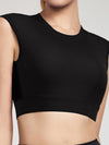 ZASUWA Female Sexy Solid Color Backless with Pads Cropped Tank