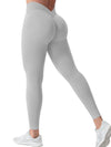 ZASUWA Female Seamless Solid Color V-shaped Waist Leggings