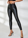 ❤ZASUWA Female Fly Eye Contrast Color Fly-eye PU Zipper Hip-lift Tracksuit