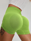 ZASUWA Female Ribbed Scrunch Bum Quick-drying Spandex Gym Booty Shorts