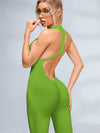ZASUWA Female Zipper Backless Scrunch Bum Jumpsuit