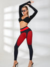 ❤ZASUWA Female Pop Style Contrast Color Unique Twist With Pads Tracksuit