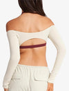ZASUWA Female Sexy Solid Color Backless Elastic Tight Long Sleeves
