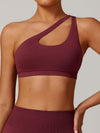 ZASUWA Female Solid Color Tailoring Hollow Out Backless Sports Bras