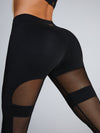 🖤ZASUWA Female Cutout Mesh High-rise Leggings