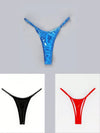 ZASUWA Female Glossy PU T-back Panties