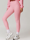 ZASUWA Female Ribbed High-waisted Hip-lift Quick Dry Elastic Tight Leggings
