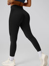 ZASUWA Female Quick-dry Seamless Hip-lift Scrunch Bum Leggings