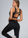 ZASUWA Female Leopard Print Cross Back Sports Bras