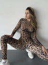 🖤ZASUWA Female Fashion Leopard Print Backless Jumpsuit
